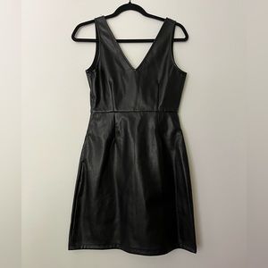 Vegan Leather Mini Dress